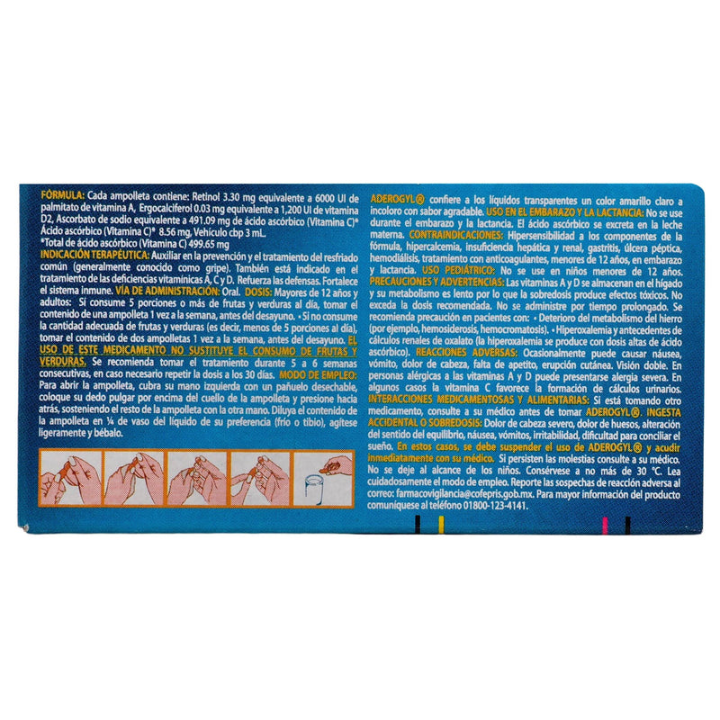 Aderogyl 3Ml Con 1 Ampulas (Retinol/Ac Ascorbico/Ergocalciferol) - WeCare Pharma