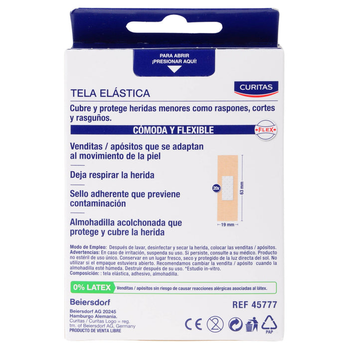 Curitas Adhesivas Tela Elástica Flex Con 20 - WeCare Pharma