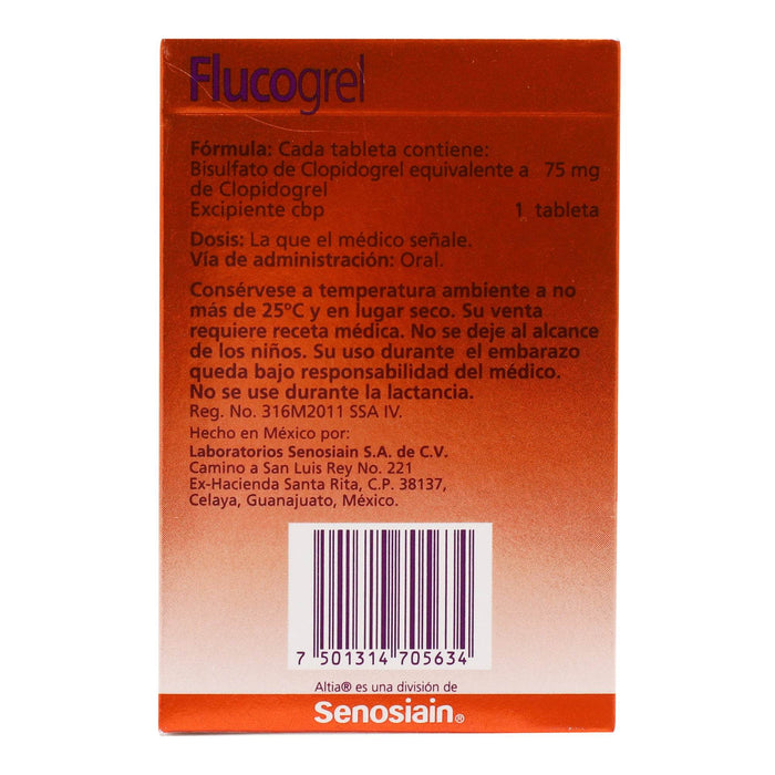 Flucogrel (Clopidogrel) Tabletas 75Mg Con 14 - WeCare Pharma