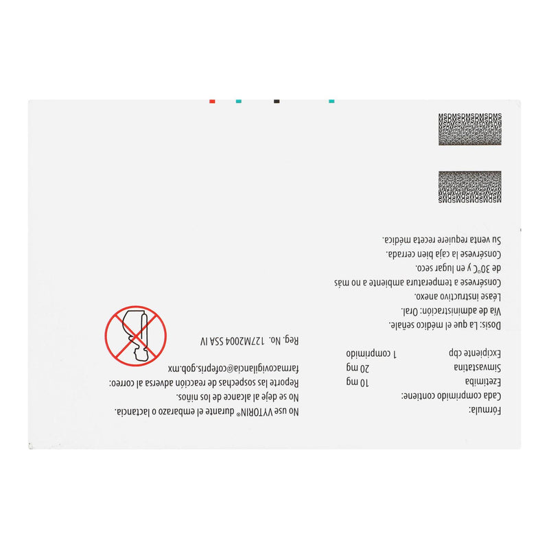 Vytorin 10Mg/20Mg Con 28 Comprimidos (Ezetimiba/Simvastatina) - WeCare Pharma