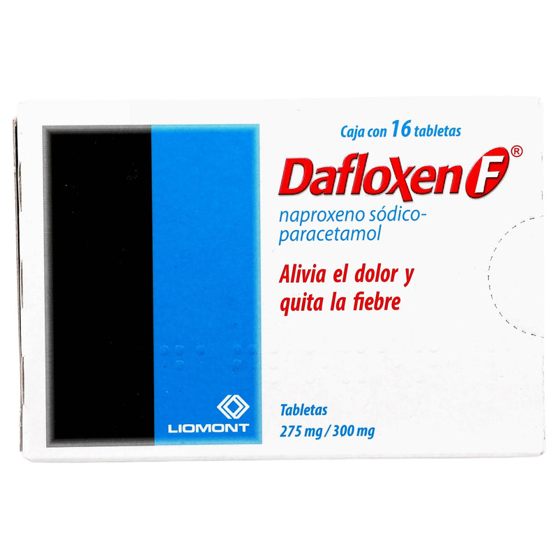 Dafloxen F 275Mg/300Mg Con 16 Tabletas (Naproxeno/Paracetamol) - WeCare Pharma