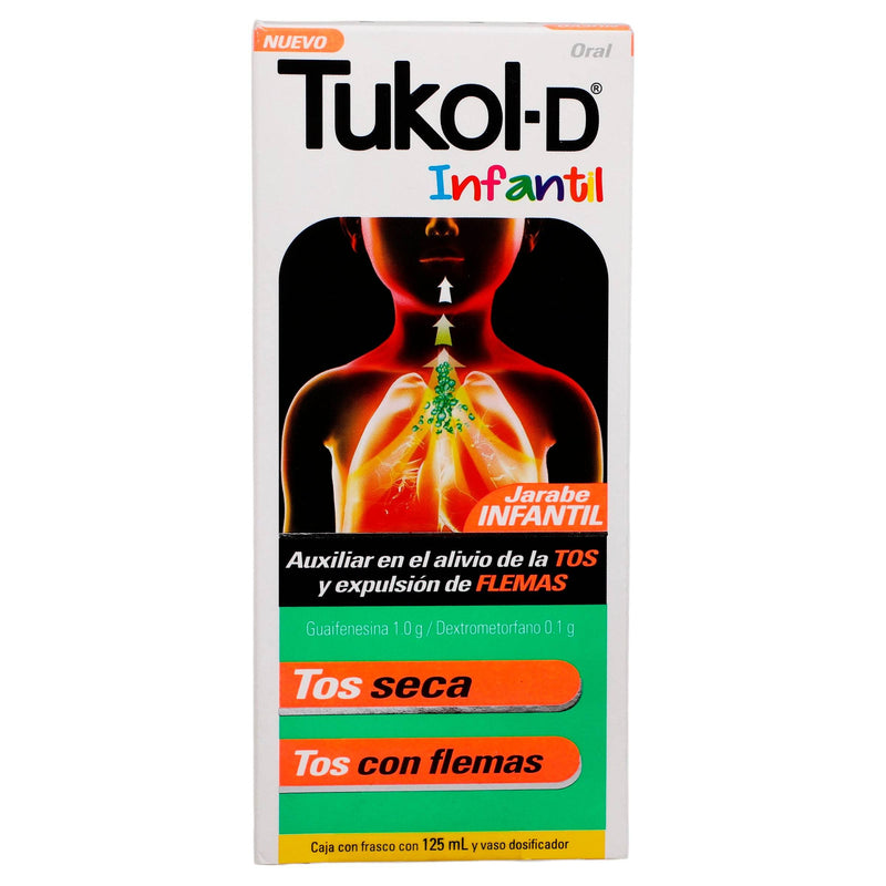 Tukol-D Inf Jarabe 1G/0.1G 125Ml (Guaifenesina/Dextrometorfano) - WeCare Pharma