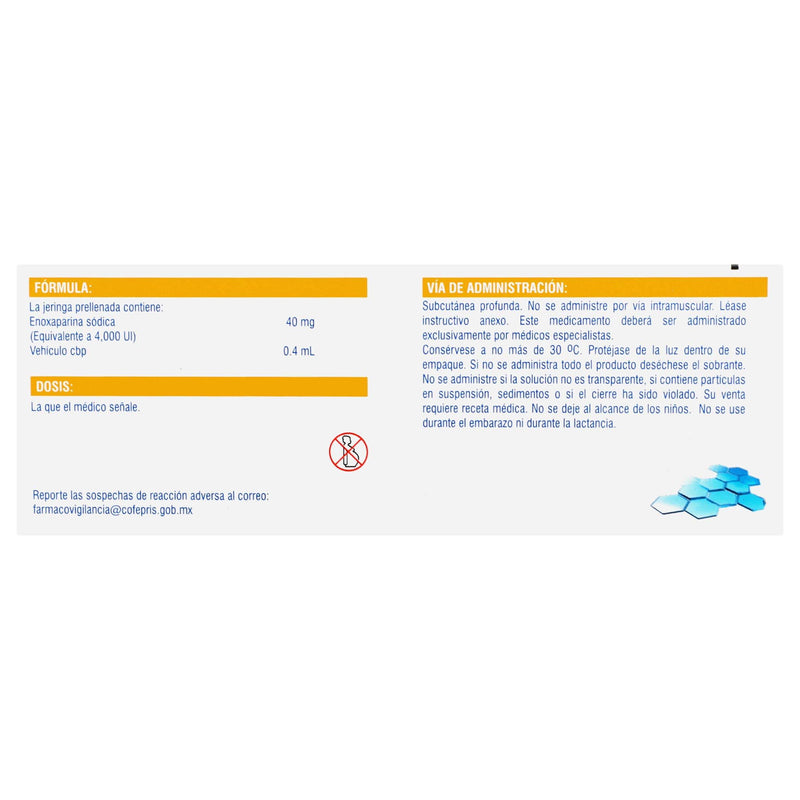 Bolentax Jeringa 40Mg Con 2 (Enoxaparina Sodica) - WeCare Pharma
