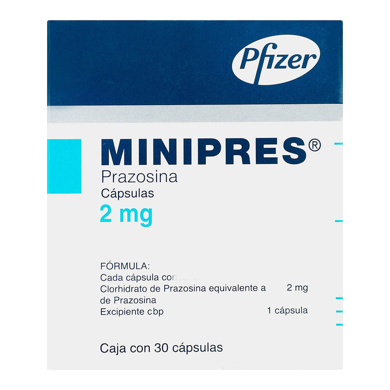 Minipres 2Mg Con 30 Capsulas (Prazosina) - WeCare Pharma