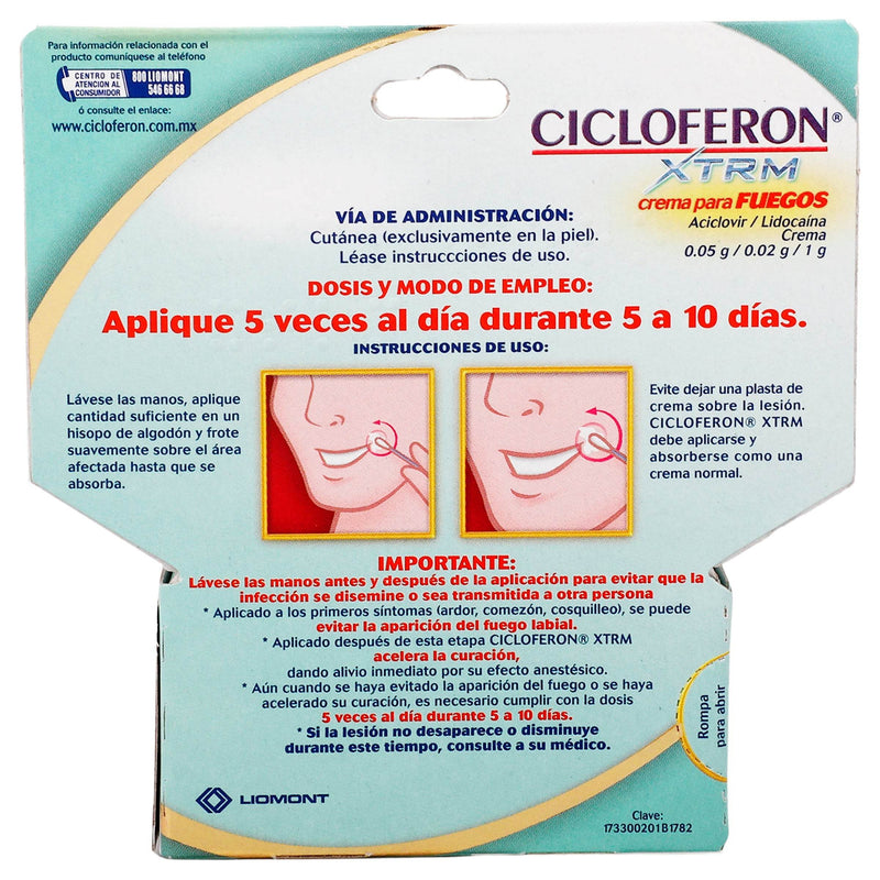 Cicloferon Xtrm Crema 2G (Aciclovir/Lidocaina) - WeCare Pharma