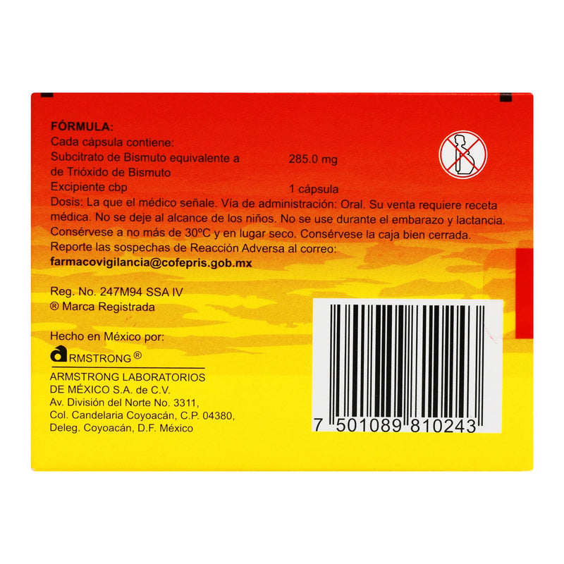 Sucrato 500Mg Con 20 Capsulas (Subcitrato De Bismuto) - WeCare Pharma