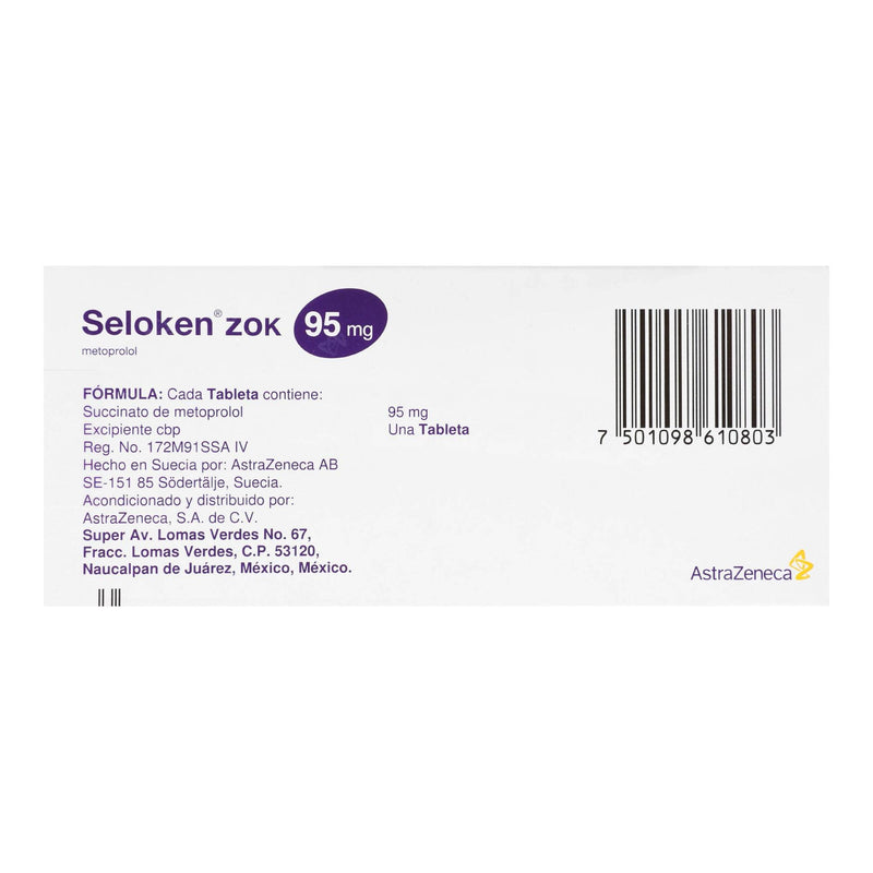 Seloken Zok 95Mg Con 20 Tabletas (Metoprolol) - WeCare Pharma