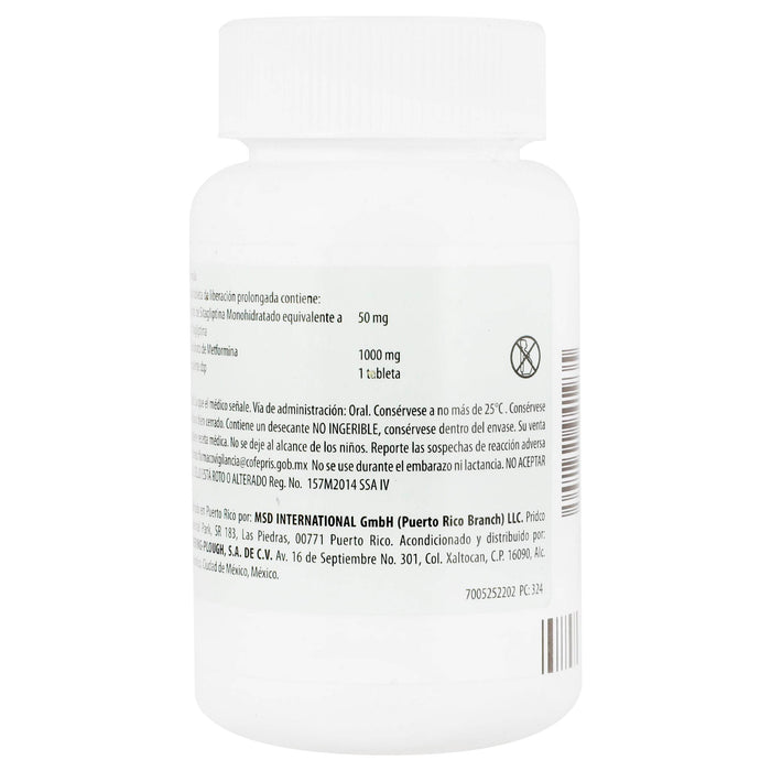 Janumet Xr 50Mg/1000Mg Con 56 Tabletas (Sitagliptina/Metformina) - WeCare Pharma