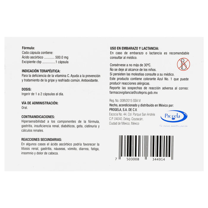Rdp 500Mg Con 10 Capsulas (Acido Ascorbico) - WeCare Pharma