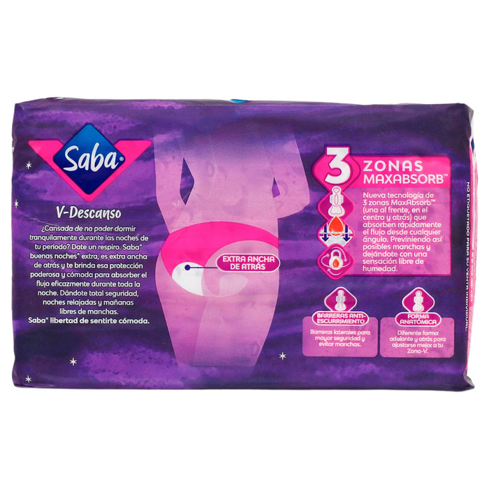 Toallas Saba Buenas Noches Extra Larga Con 12 - WeCare Pharma