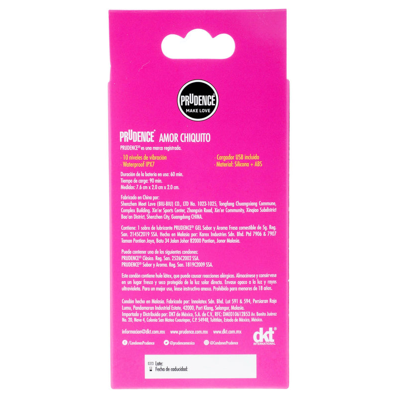 Vibrador Prudence+Lub+Preservativo - WeCare Pharma