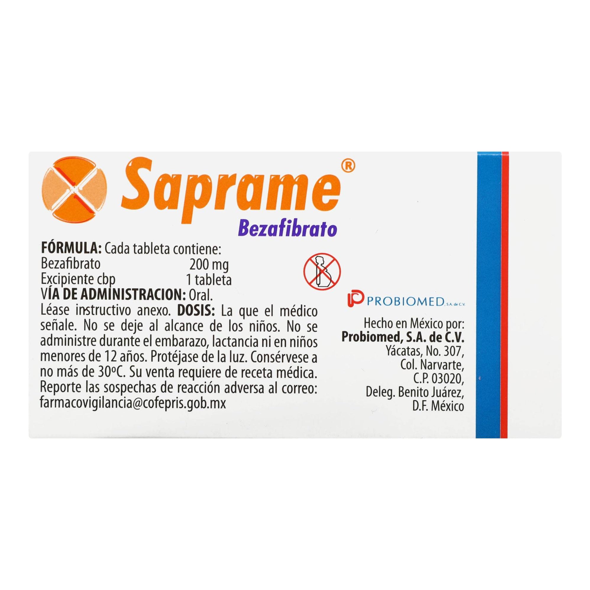 Saprame (Bezafibrato) Caps 200Mg Con 30 — WeCare Pharma