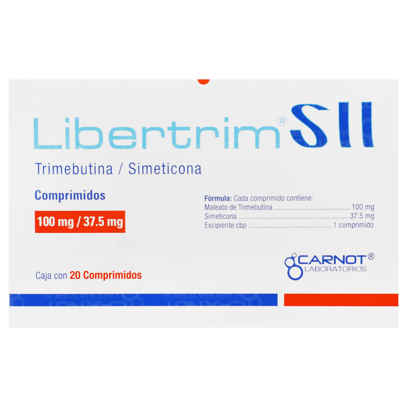 Libertrim Sii 100Mg/37.5Mg Con 20 Comprimidos (Trimebutina/Simeticona) - WeCare Pharma
