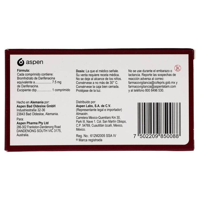 Emselex 7.5Mg Con 14 Comprimidos (Darifenacina) 6 - 7502209850088