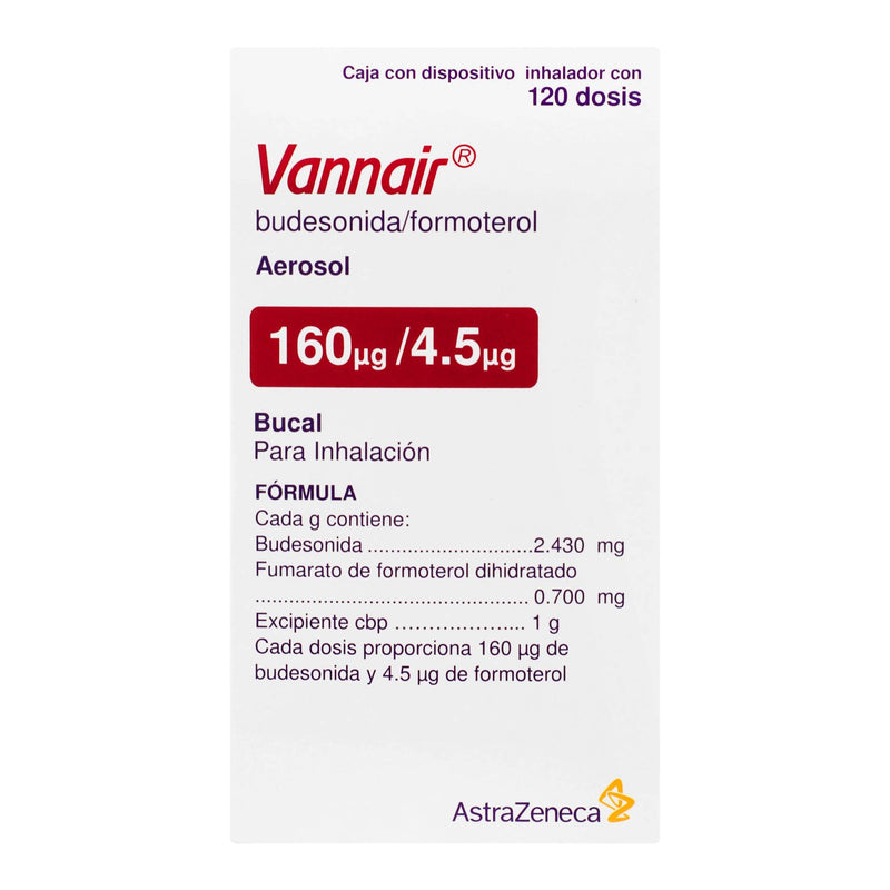 Vannair Aerosol 160Mcg/4.5Mcg 120D (Budesonida/Formoterol) - WeCare Pharma