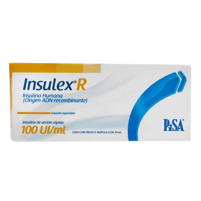 Insulex R Frasco 100Unid/Ml 10Ml Con 1 Ampulas (Insulina Humana ...