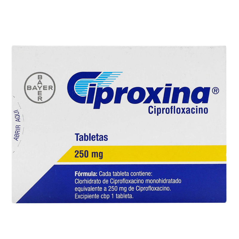 Ciproxina 250Mg Con 12 Tabletas (Ciprofloxacino) - WeCare Pharma
