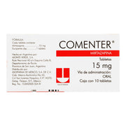 Comenter 15Mg Con 10 Tabletas (Mirtazapina) - WeCare Pharma
