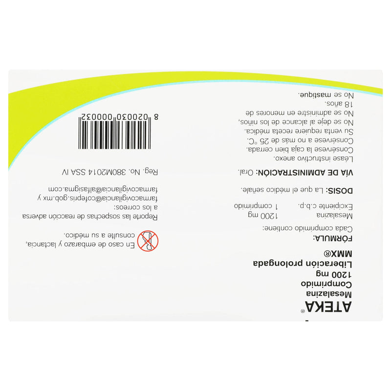 Ateka 1200Mg Con 16 Comprimidos (Mesalazina) - WeCare Pharma
