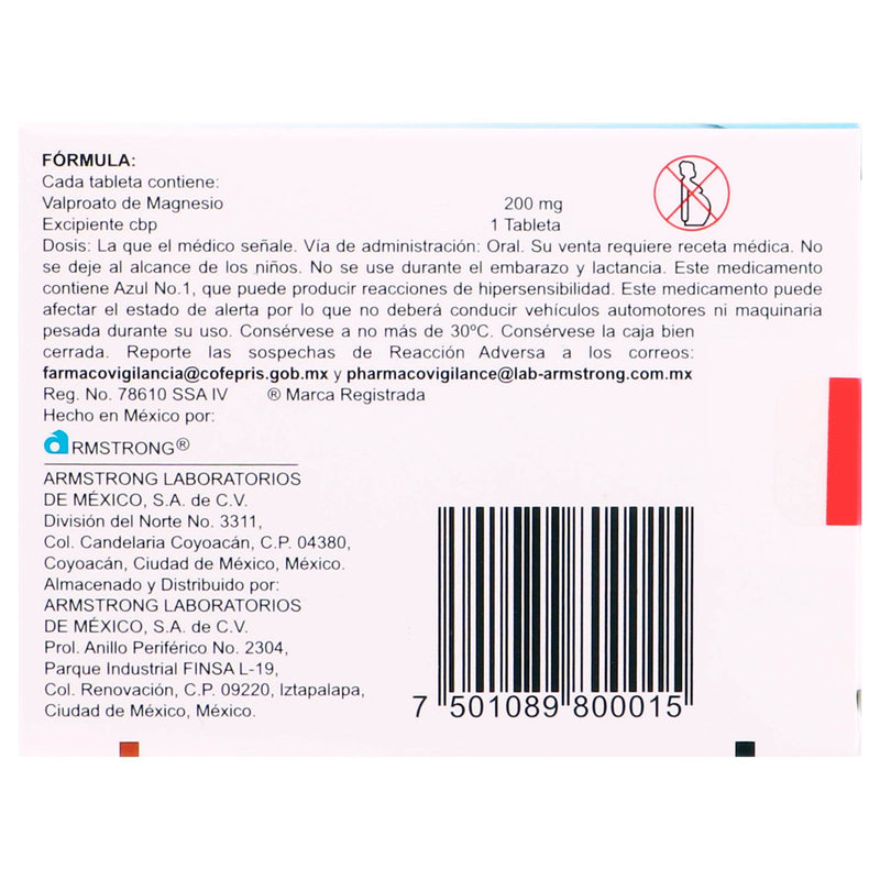 Atemperator 200Mg Con 40 Tabletas (Valproato De Magnesio) - WeCare Pharma