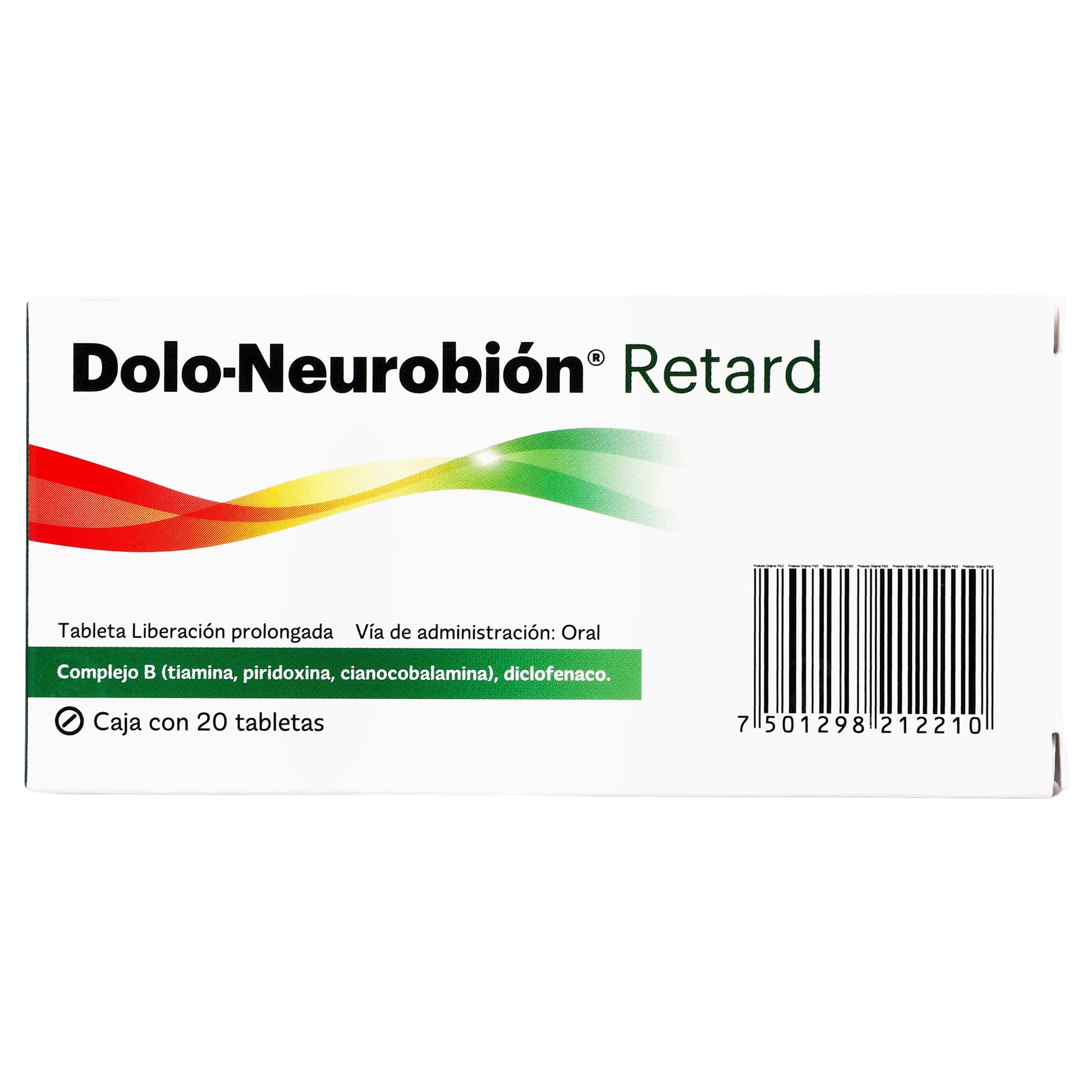 Dolo-Neurobion Retard Con 20 Tabletas (Diclofenaco/Complejo B) 6 - 7501298212210