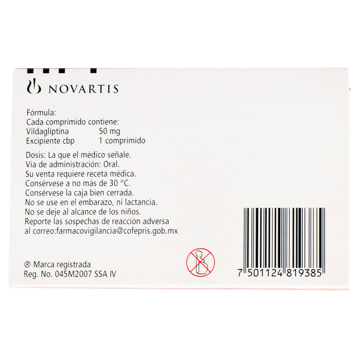 Galvus 50Mg Con 28 Comprimidos (Vidagliptina) - WeCare Pharma