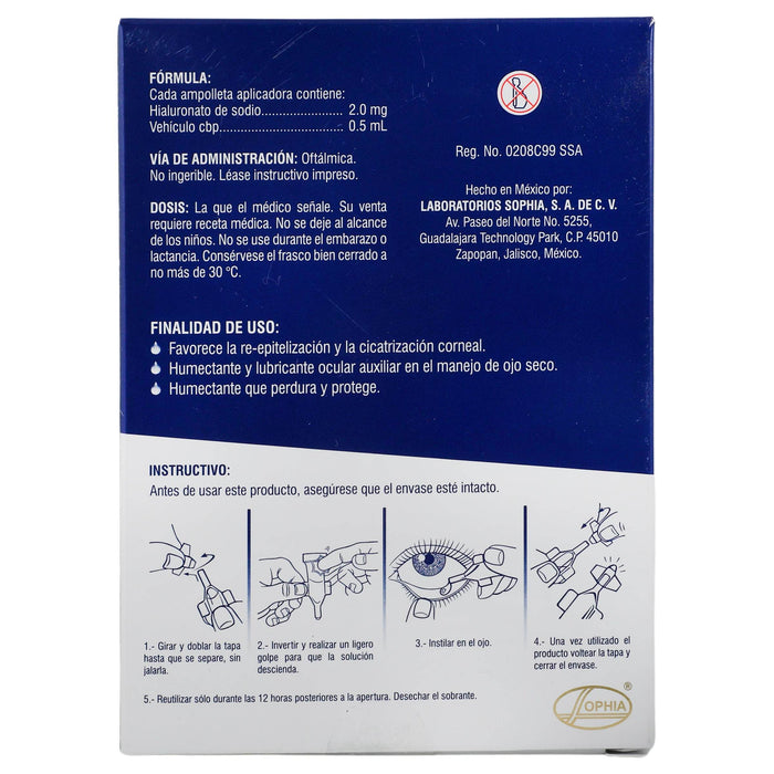 Lagricel Ofteno 4Mg/Ml 0.5Ml Con 20 Ampulas (Hialuronato De Sodio) - WeCare Pharma