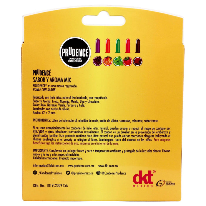 Condón Prudence Sabor Y Aroma Mix Con 20 - WeCare Pharma