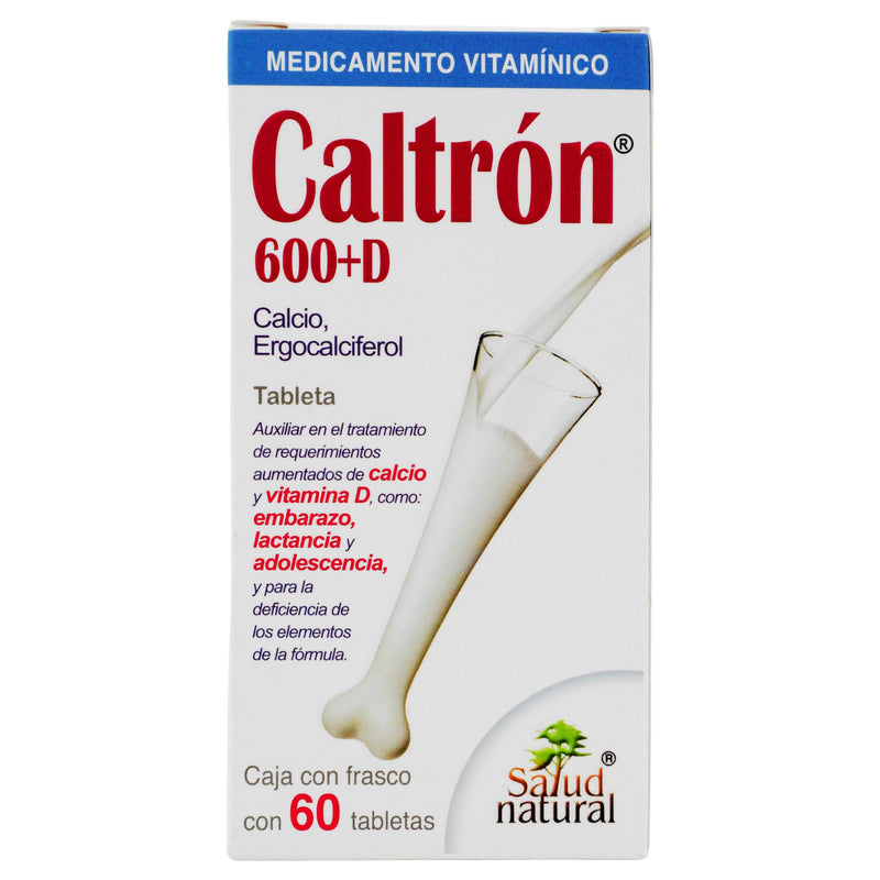 Caltron 600+D Con 60 Tabletas (Calcio/Ergocalciferol) - WeCare Pharma