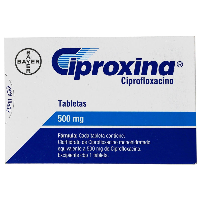 Ciproxina 500Mg Con 8 Tabletas (Ciprofloxacino) - WeCare Pharma
