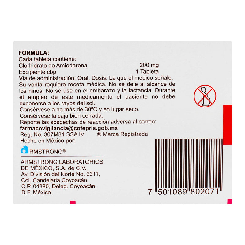 Braxan 200Mg Con 20 Tabletas (Amiodarona) - WeCare Pharma