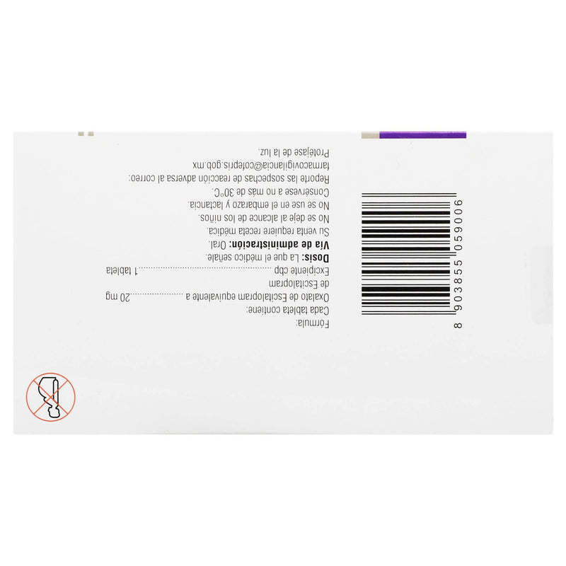 Escolam 20Mg Con 30 Tabletas (Escitalopram) - WeCare Pharma