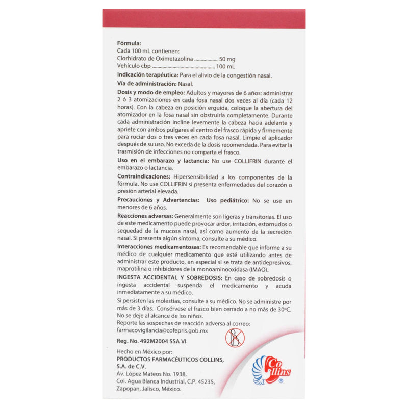 Collifrin Spray 0.05% 20Ml (Oximetazolina) - WeCare Pharma