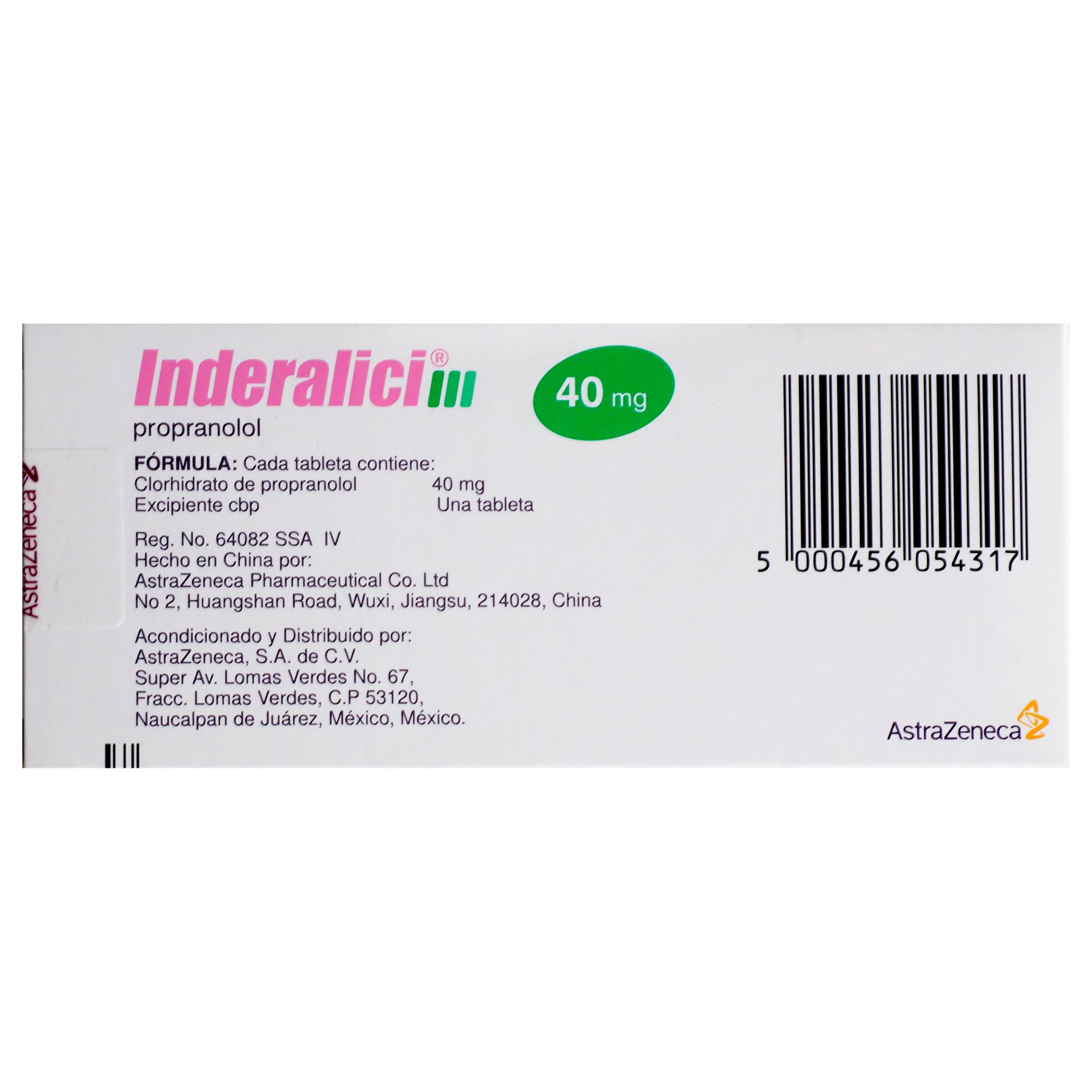 Inderalici 40Mg Con 30 Tabletas (Propranolol) 7 - 5000456054317