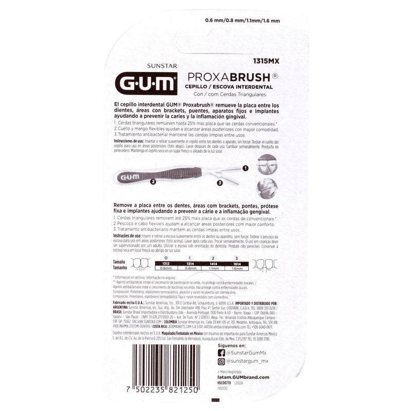 Cepillo Dental Proxabrus Gum Escova Interdental Con 10 - WeCare Pharma