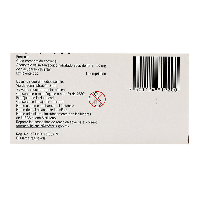 Entresto 50Mg Con 30 Comprimidos (Sacubitrilo Valsartan) - WeCare Pharma