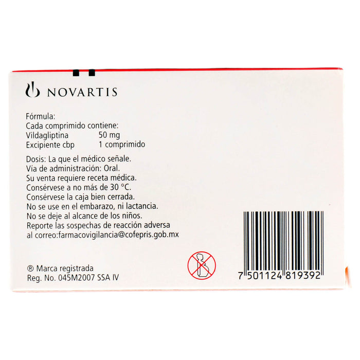 Galvus 50Mg Con 56 Comprimidos (Vidagliptina) - WeCare Pharma