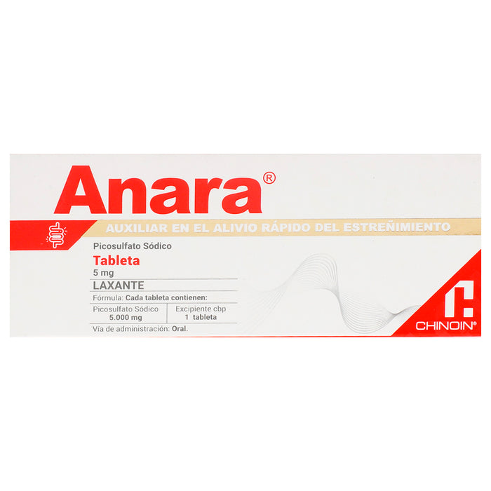 Anara 5Mg Con 20 Tabletas (Picosulfato Sodico) 6 - 7501088508929