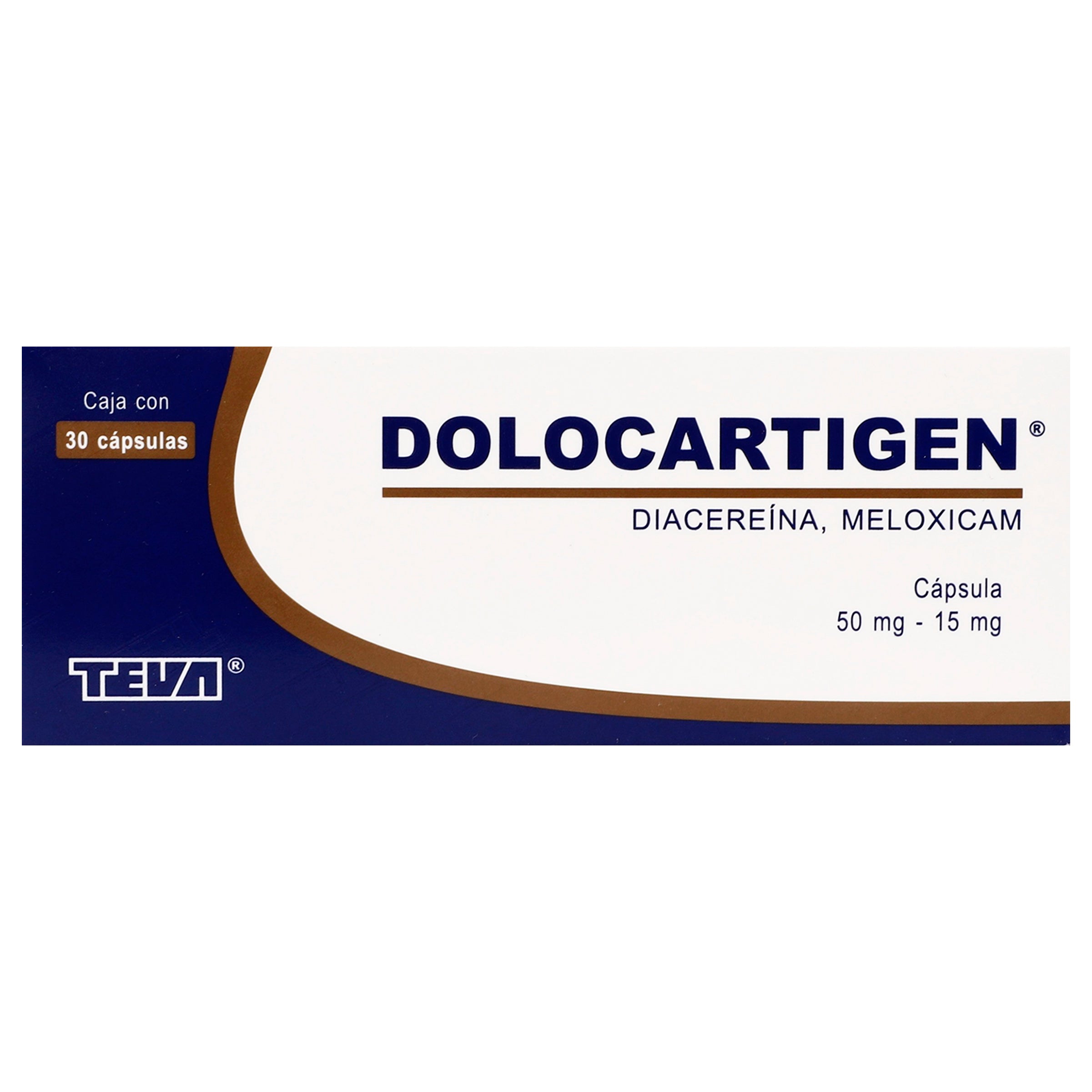 Dolocartigen 50/15Mg Con 30 Capsulas (Diacerina/Meloxicam) 6 - 7501250813295