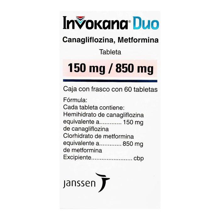 Invokana Duo 150Mg/850Mg Con 60 Tabletas (Canagliflozina/Metformina) - WeCare Pharma