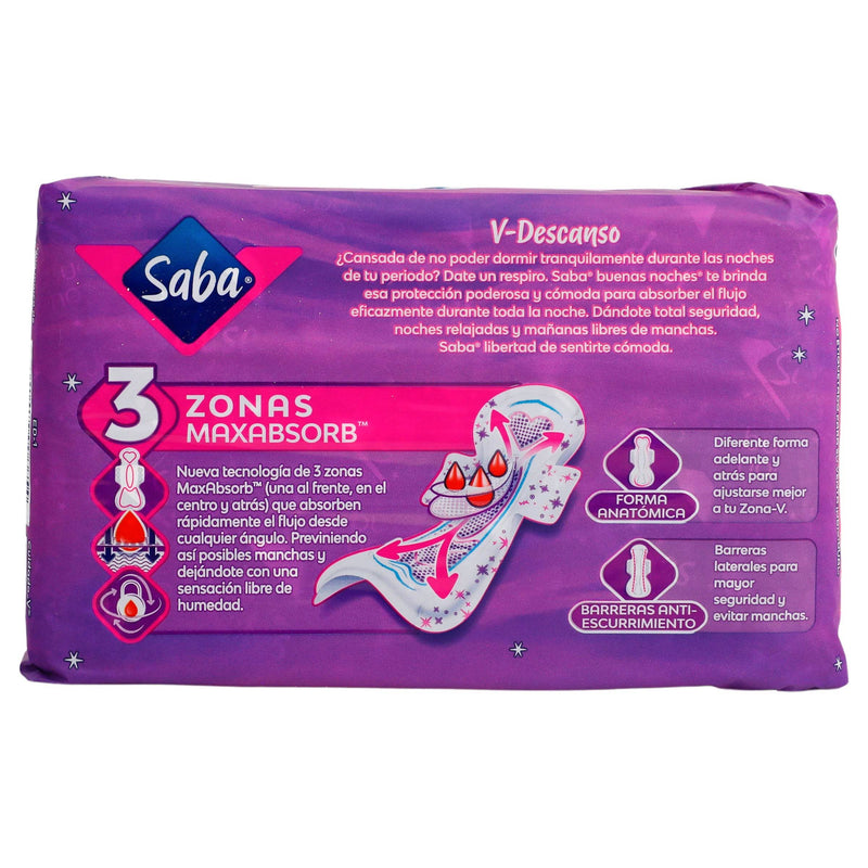 Toallas Saba Buenas Noches Larga Con 12 - WeCare Pharma