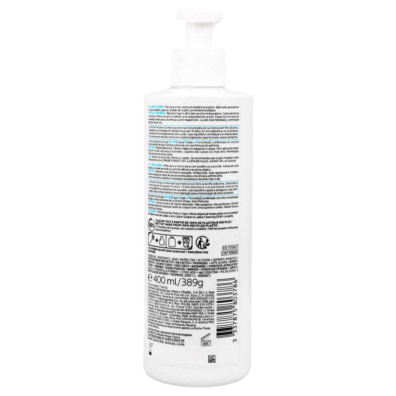 La Roche-P Lipikar Baume Light Ap+M 400Ml - WeCare Pharma