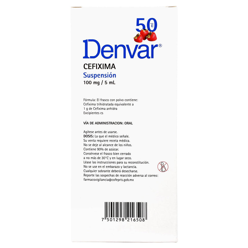 Denvar Suspensión 100Mg/5Ml 50Ml (Cefixima) - WeCare Pharma