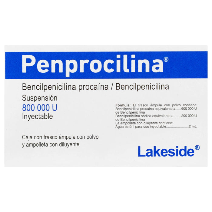 Penprocilina Frasco 80 000Unid Con 1 Ampulas (Bencilpenicilina Procaina/Bencilpenicilina) - WeCare Pharma