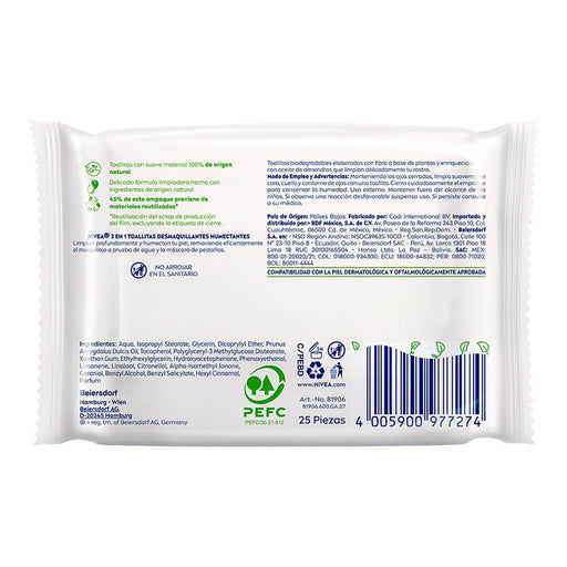 Toallitas Desmaquillantes Nivea 3 En 1 P/Seca Con 25 - WeCare Pharma