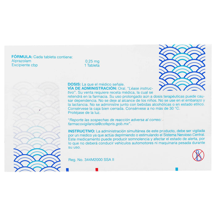 Alzam (Alprazolam) Tabletas 0.25Mg Con 30 - WeCare Pharma