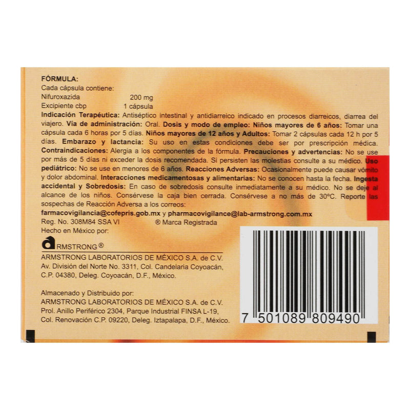 Eskapar 200Mg Con 16 Capsulas (Nifuroxazida) - WeCare Pharma
