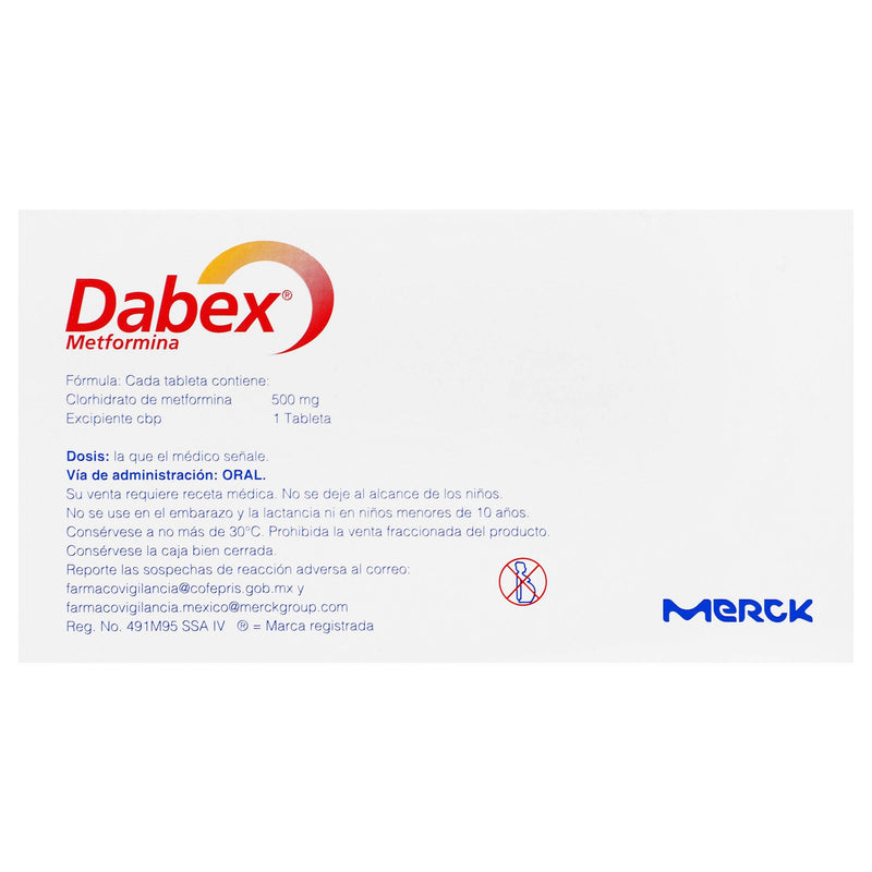 Dabex 500Mg Con 60 Tabletas (Metformina) - WeCare Pharma