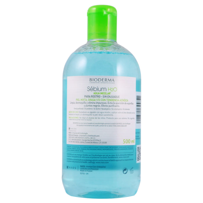 Bioderma Sebium H2O Agua Micelar 500Ml 7 - 3401575645851