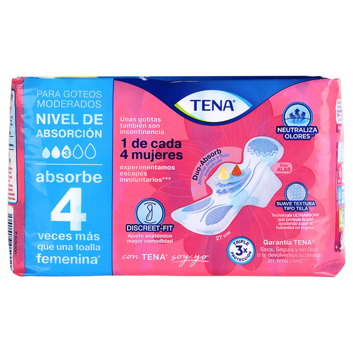 Toallas Para Incontinencia Tena Lady Discret Normal Con 10 - WeCare Pharma
